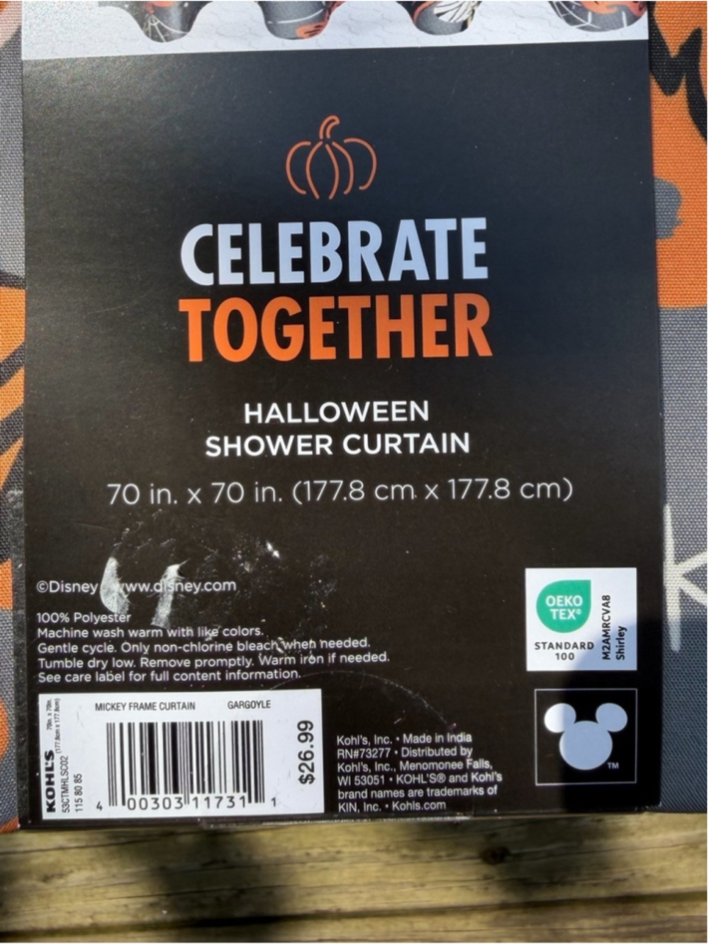 NEW Disney Halloween Shower Curtain - Picture 5 of 6
